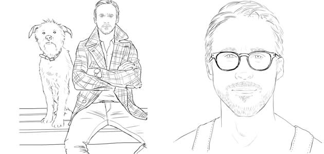 Ryan Gosling stars in his own colouring book