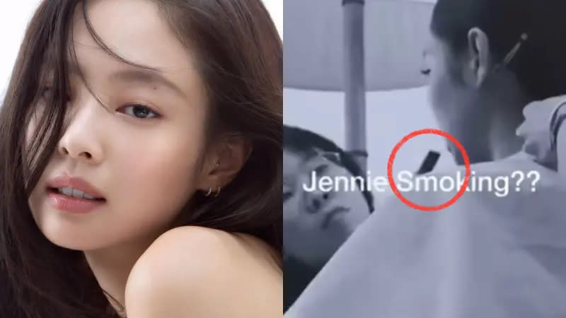 ▲韓國人氣女團BLACKPINK中的成員Jennie，近日竟爆出「室內吸菸」的爭議，不僅如此還往工作人員的方向吐菸引起眾怒。（圖／jennierubyjane IG、微博）