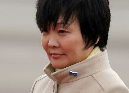 FILE PHOTO - Akie Abe, wife of Japan's Prime Minister Shinzo Abe, is pictured at Haneda Airport in Tokyo, Japan February 28, 2017. REUTERS/Issei Kato/File Photo