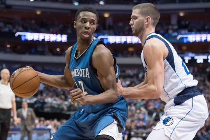 Wiggins (left) has been named the West's Rookie of the Month each of the first three months. (USA Today)