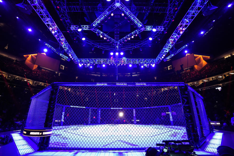 LAS VEGAS, NEVADA - JULY 02: A general view of the Octagon during the UFC 276 event at T-Mobile Arena on July 02, 2022 in Las Vegas, Nevada. (Photo by Chris Unger/Zuffa LLC)