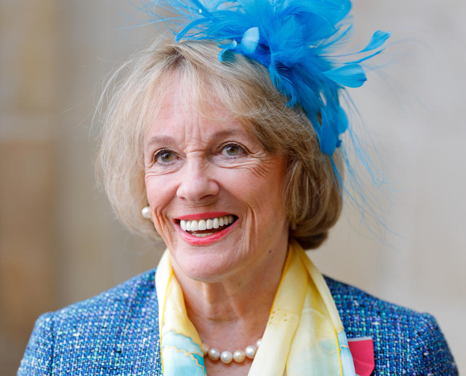 LONDON, UNITED KINGDOM - MARCH 21: (EMBARGOED FOR PUBLICATION IN UK NEWSPAPERS UNTIL 24 HOURS AFTER CREATE DATE AND TIME) Dame Esther Rantzen attends a Service of Thanksgiving for the life and work of Dame Vera Lynn at Westminster Abbey on March 21, 2022 in London, England. Singer Dame Vera Lynn, dubbed a forces&#39; sweetheart during World War II, died in June 2020 aged 103. (Photo by Max Mumby/Indigo/Getty Images)