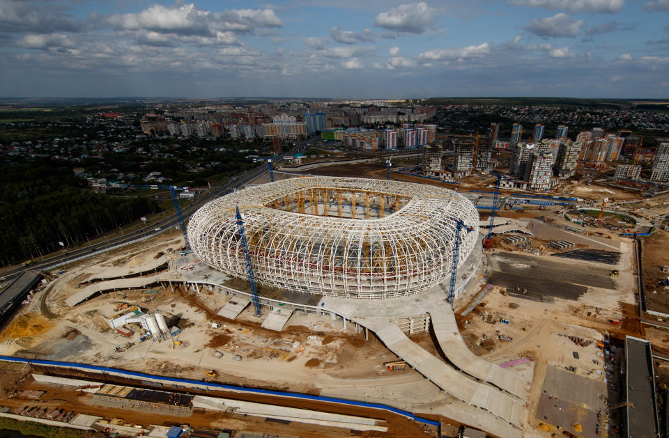 Die Mordovia Arena aus Saransk bietet 45.000 Zuschauern einen Sitzplatz.