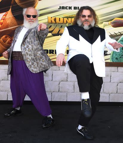 <p>Steve Granitz/FilmMagic</p> Tenacious D's Kyle Gass and Jack Black in Los Angeles on March 3, 2024