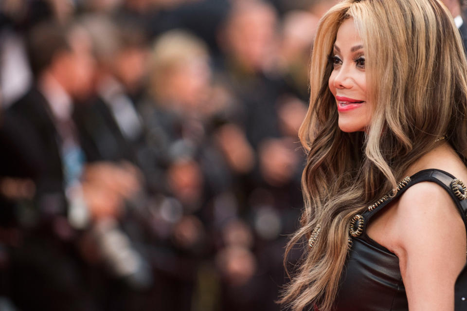 La Toya Jackson schockierte in Cannes mit ihrem jugendlichen Aussehen. (Bild: AP Photo/Arthur Mola/Invision)