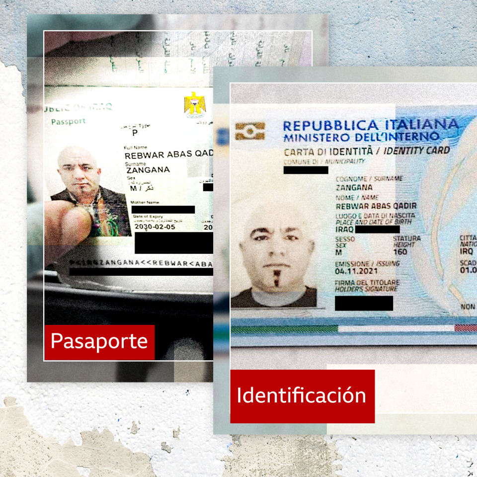 El pasaporte y el documento de identidad que nos ayudaron a identificar al contrabandista.
