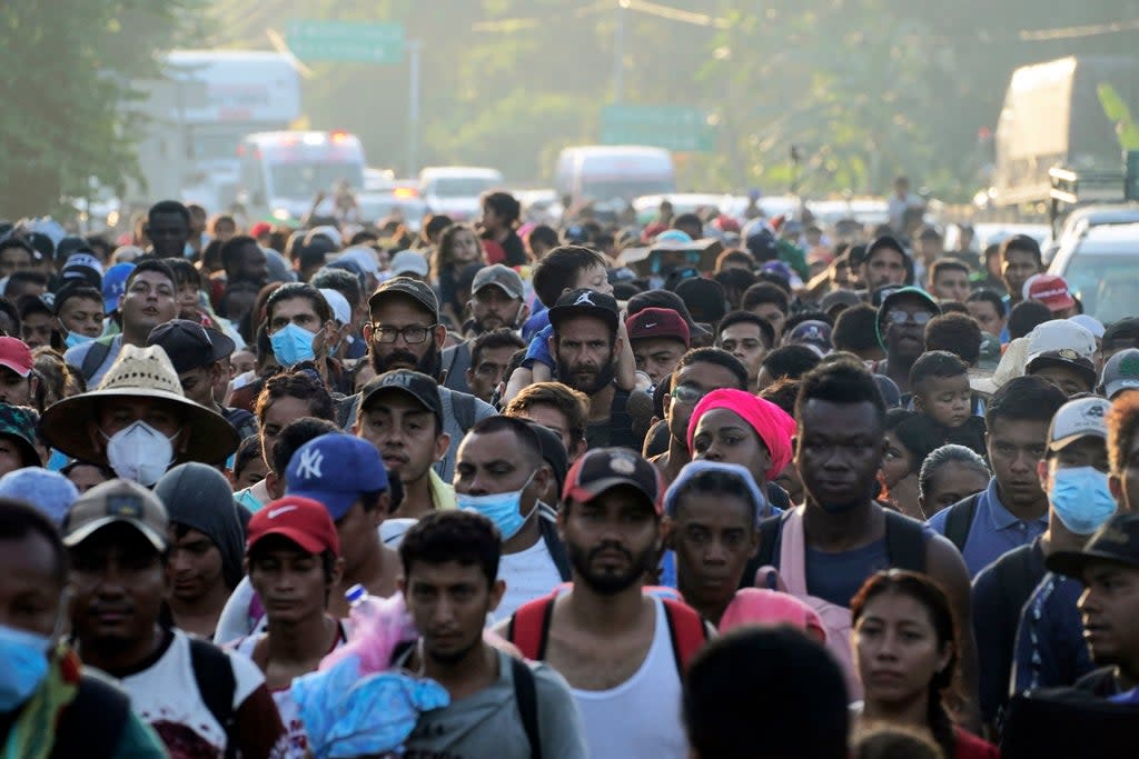 MÉXICO-CARAVANA MIGRANTE (AP)