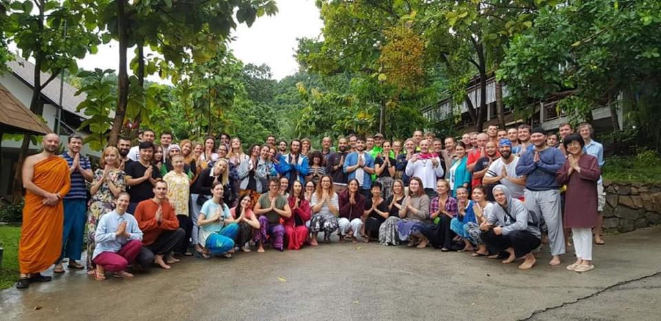 Post-retreat group photo at Dipabhavan (Dipabhavan Meditation Center)