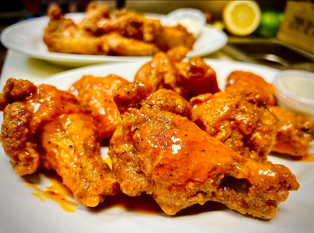 Bone-in wings from Blue 42 Restaurant and Bar.