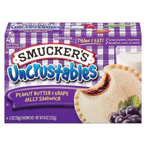 <p>What kid could resist a Smucker’s Uncrustable for lunch? An easy twist on PB & J you could take on the go, these pockets of goodness had all the peanut butter and jam fillings of your dreams.</p>