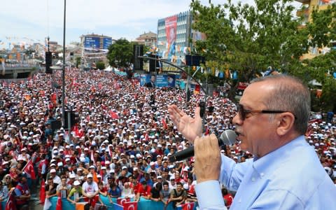 Mr Erdogan pushed through a controversial referendum last year - Credit: Kayhan Ozer/Anadolu Agency/Getty Images