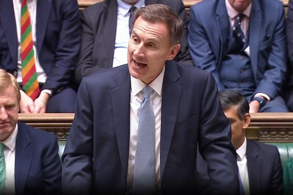 Mr Hunt delivered national insurance tax cuts in his spring budget (PA)