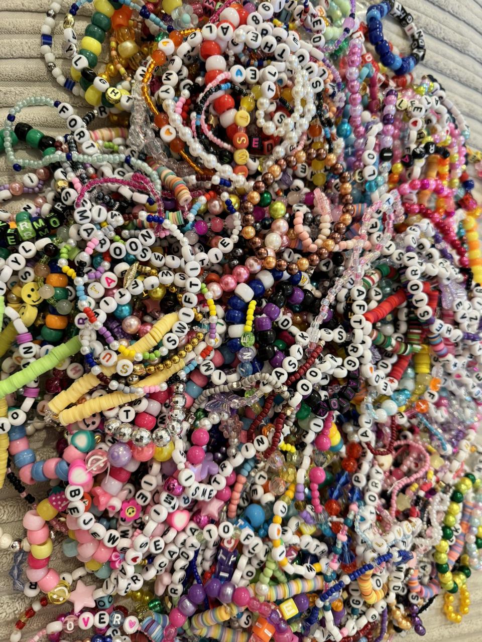 Fans of the musician made and donated friendship bracelets for the Swifties who were attacked in the Southport stabbing. (Image credit: Cristina Jones)