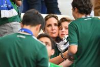 <p>Mexico fans react at the end of the Russia 2018 World Cup round of 16 football match between Brazil and Mexico at the Samara Arena in Samara on July 2, 2018. (Photo by EMMANUEL DUNAND / AFP) </p>