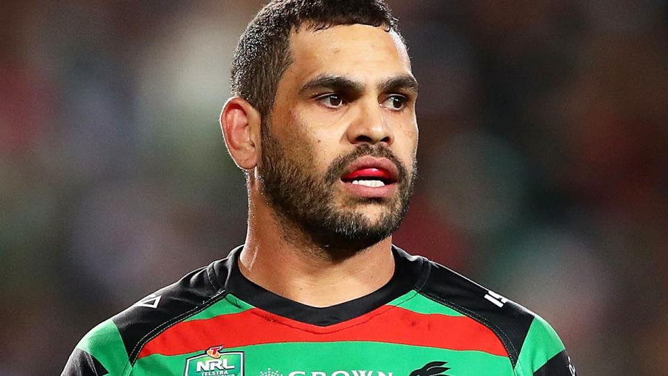 Greg Inglis, pictured here in action for the South Sydney Rabbitohs in 2018.