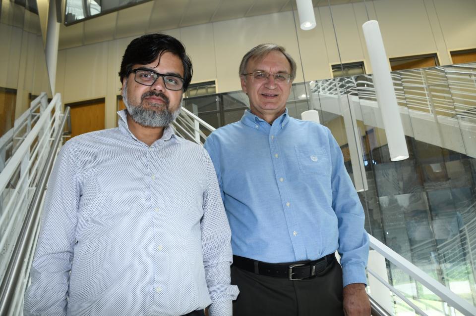 Mohammed Amir Khan (left) is the principal investigator and Yuri Markushin the Co-PI of a $899,000 grant from NASA, while both serve as faculty in the Delaware State University Physics and Engineering Program.