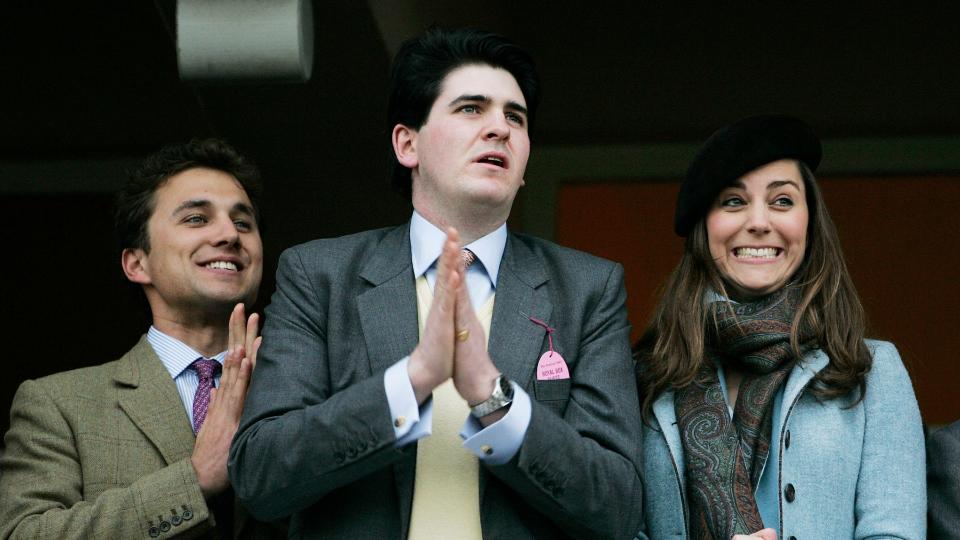 Kate Middleton and friends at the Cheltenham horse racing in 2007
