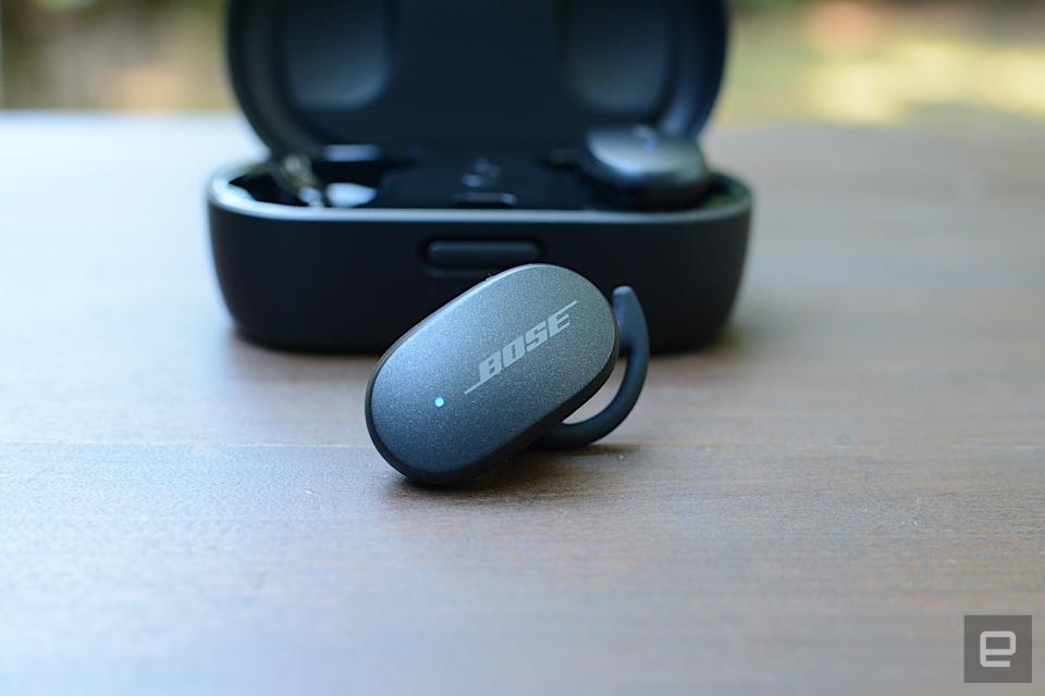 Bose doesn’t have the true wireless experience of some other headphone companies, but you would never know it. The QC Earbuds are a huge leap over the SoundSport Free model from 2017. The company provides the best ANC performance you’ll find in true wireless buds on top of great sound quality. There are some missing features, but the basics are covered, and there’s wireless charging as well.  