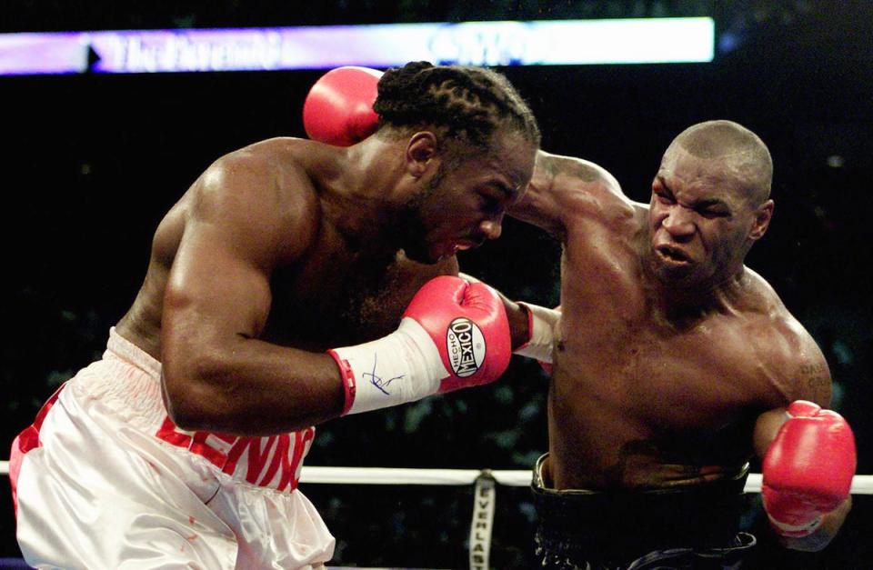 Mike Tyson was well beaten by Lennox Lewis in Memphis (Nick Potts/PA) (PA Archive)