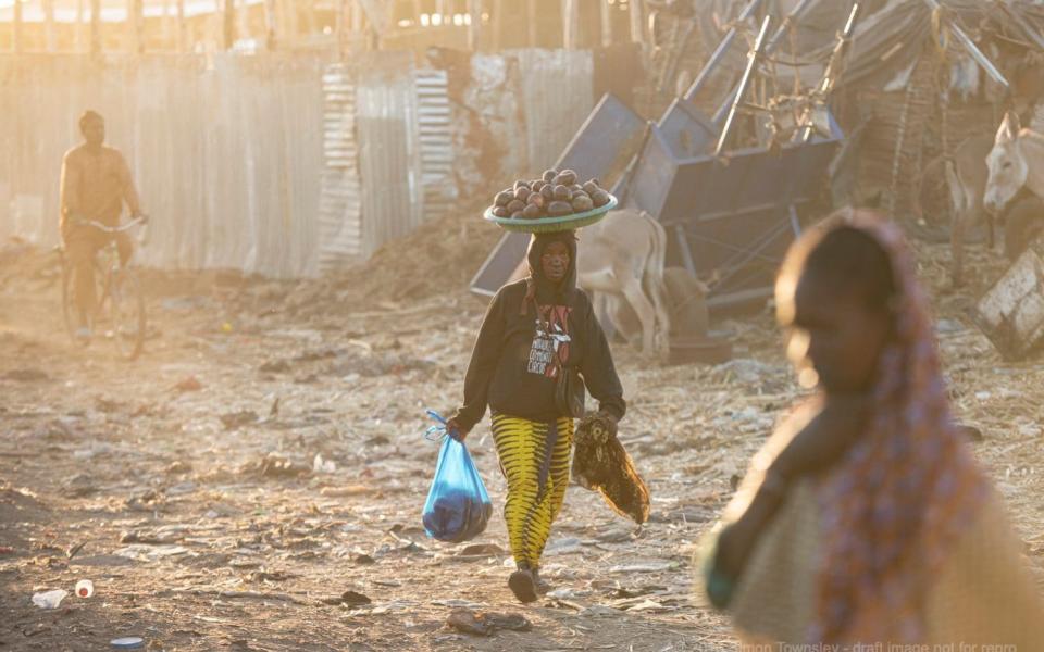 Thousands of Fulani (semi-nomadic herders of the Sahel) have been displaced by fighting with the Dogon peoples and have fled to refugee camps in Bamako, Mali - Simon Townsley