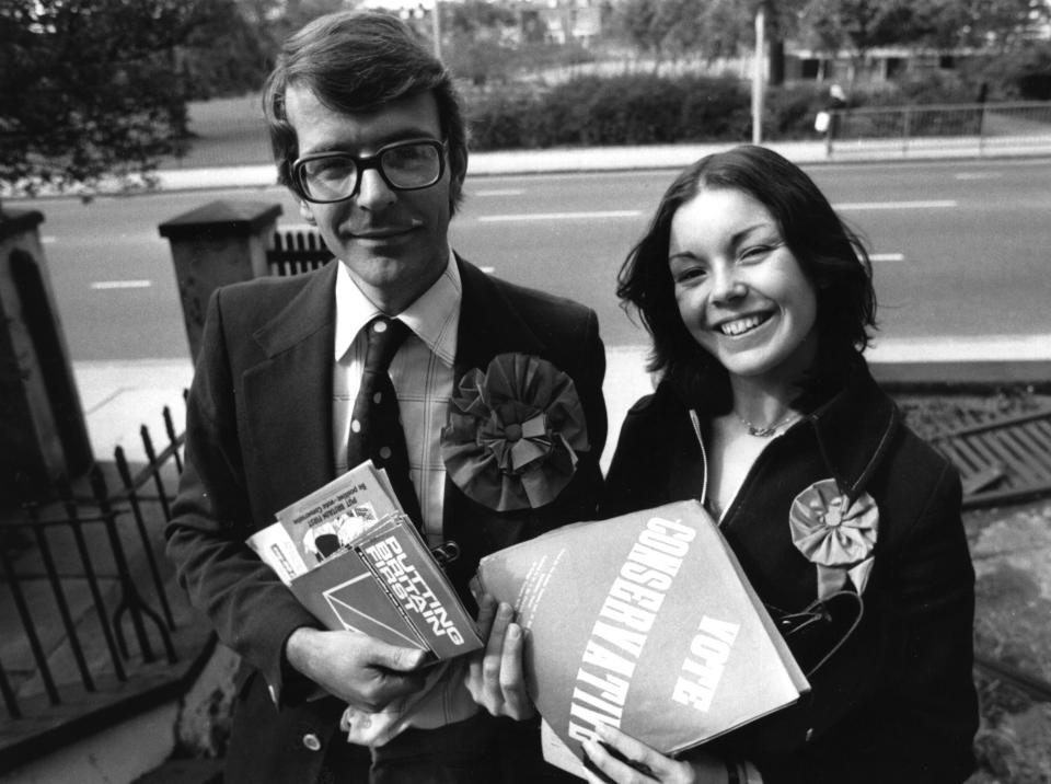 John Major on the campaign trail. The former PM is the son of an acrobat - GETTY