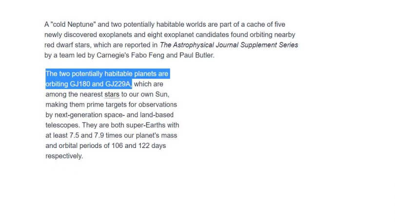 2顆超級地球代號分別為「GJ180d」、「GJ229Ac」，繞行紅矮星運轉。（圖／翻攝自phys.org）