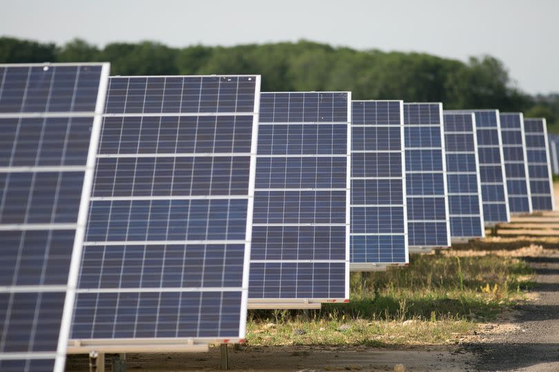 Solar panels in a field - a huge solar farm will be constructed in North East Lincolnshire, next to two others that already exist