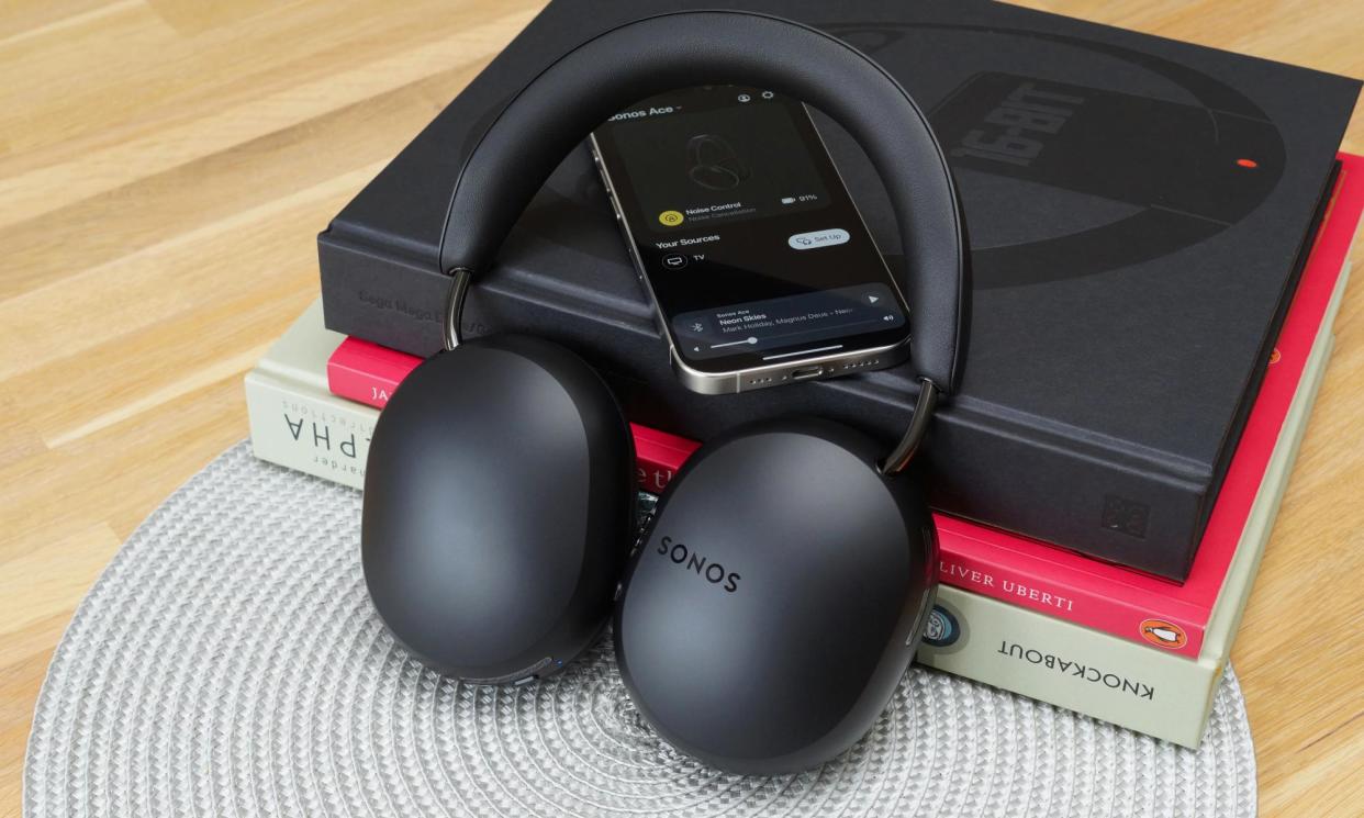 <span>The Ace headphones are sleek and sound sublime.</span><span>Photograph: Samuel Gibbs/The Guardian</span>