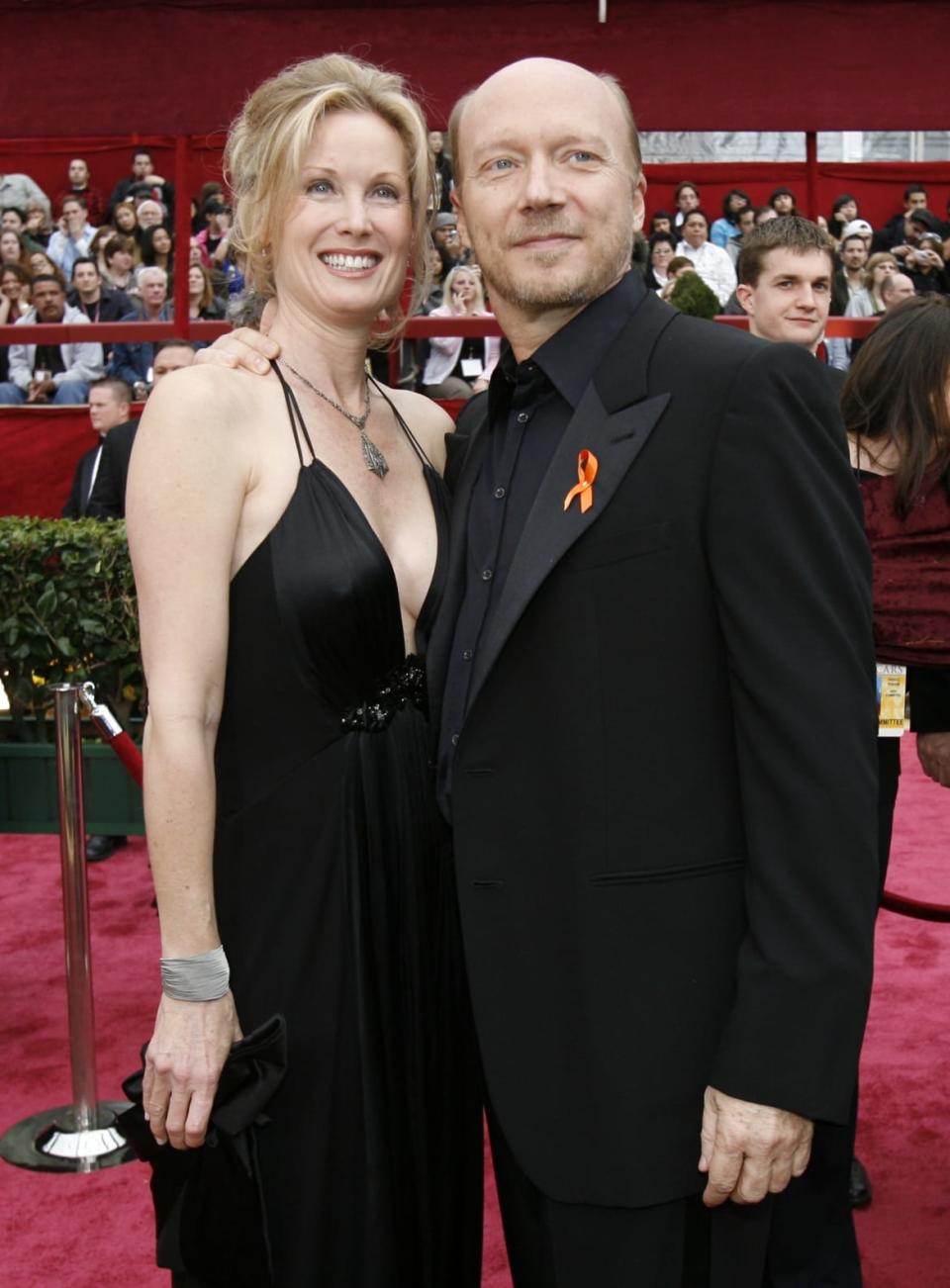 <div class="inline-image__caption"><p>Director Paul Haggis and wife Deborah Rennard at the 2008 Academy Awards.</p></div> <div class="inline-image__credit">REUTERS</div>