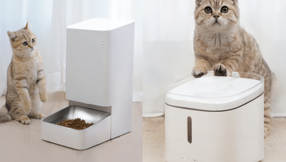 L: Xiaomi Smart Pet Food Feeder. R: Xiaomi Smart Pet Fountain (Photo: Xiaomi)