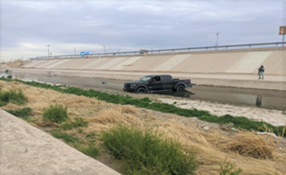 The U.S. Border Patrol arrested Patricio Gomez, a U.S. citizen sought in a Kansas murder case, after his truck got stuck in the Rio Grande in El Paso on March 28.