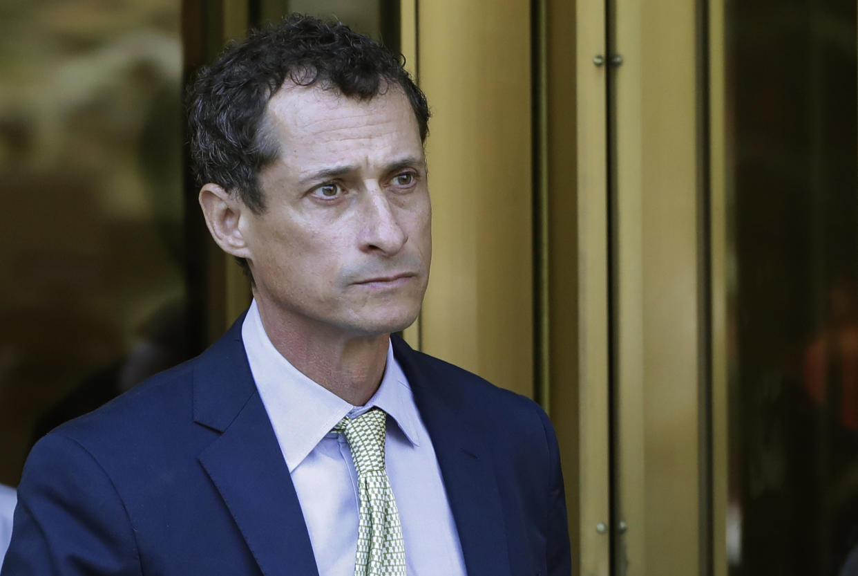 Former Congressman Anthony Weiner, seen in 2017, was sentenced to 21 months in prison for sending sexually explicit text messages to a 15-year-old girl. (Photo: ASSOCIATED PRESS)