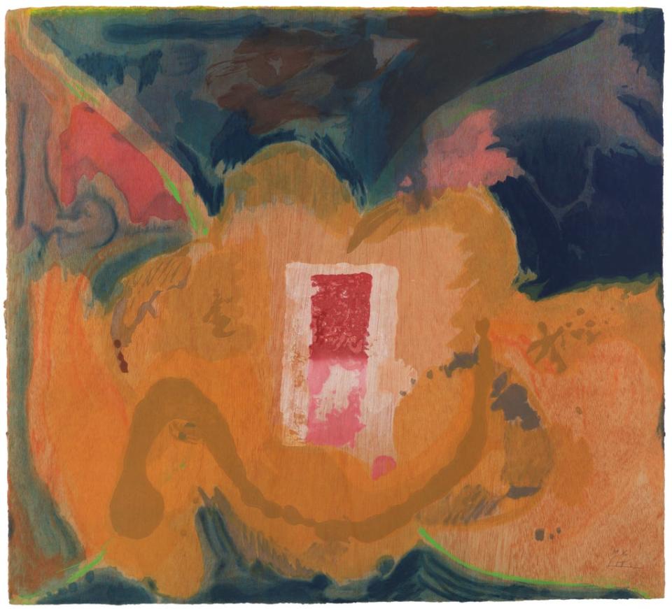 Helen Frankenthaler, Tales of Genji V, 1998. Forty-nine color woodcut © 2021 Helen (© 2021 Helen Frankenthaler Foundation, Inc. / ARS, NY and DACS, London / Tyler Graphic Ltd., Mount Kisco, NY)