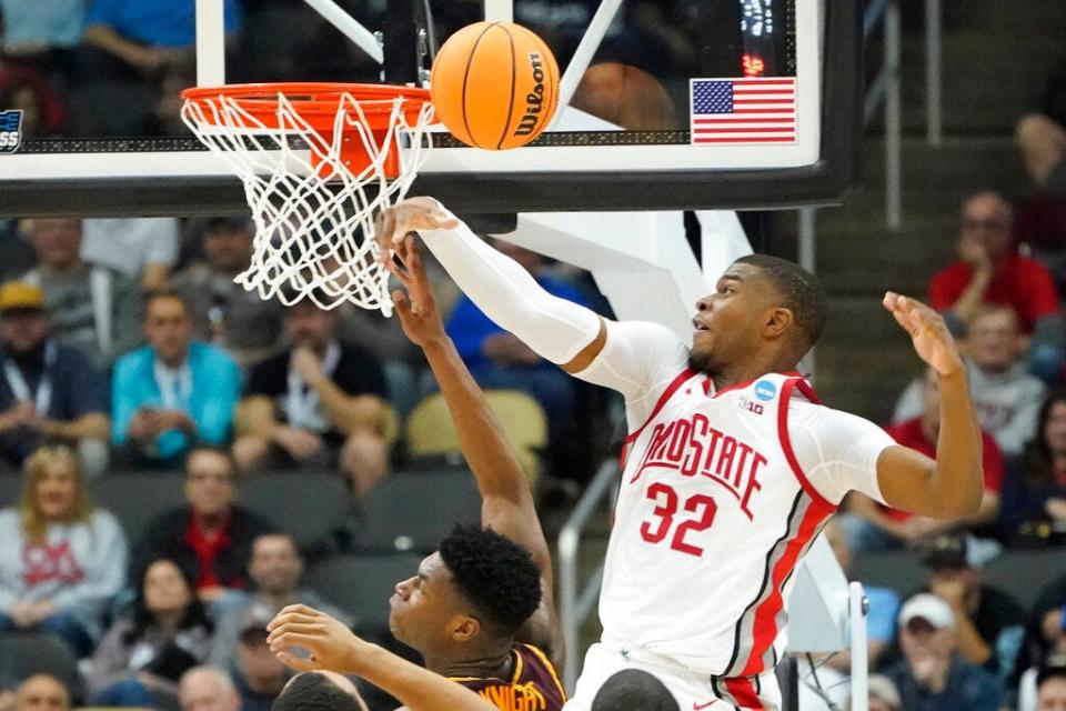 Ohio State's E.J. Liddell had a 38-inch maximum vertical leap at the NBA draft combine.