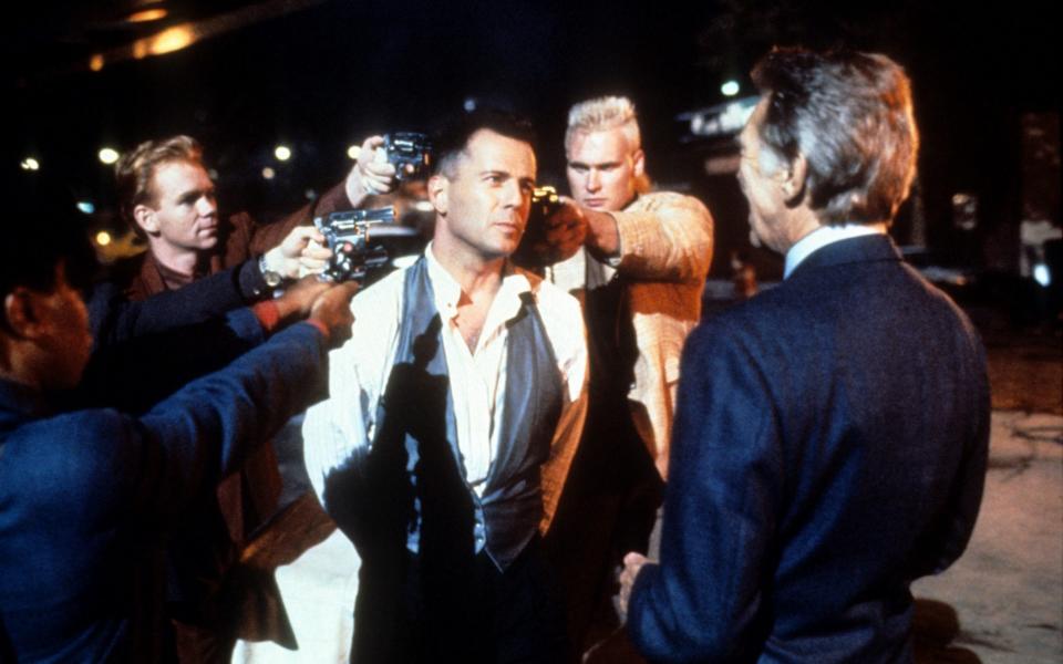 James Coburn and Bruce Willis in Hudson Hawk - Moviepix