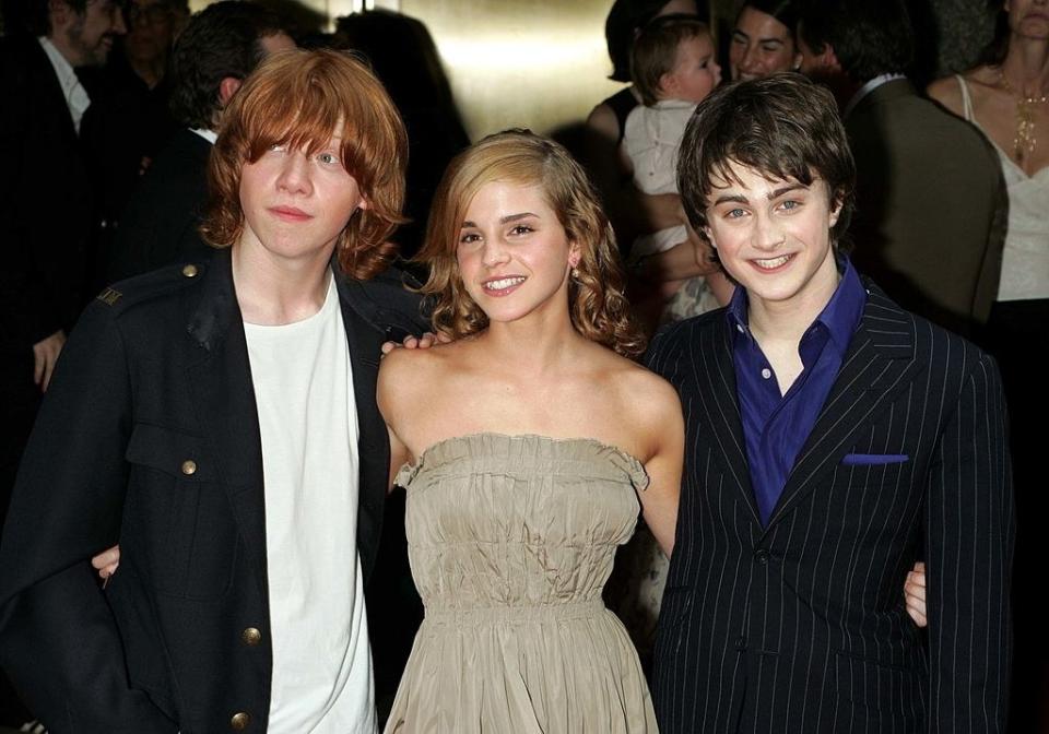 Rupert Grint, Emma Watson, and Daniel Radcliffe