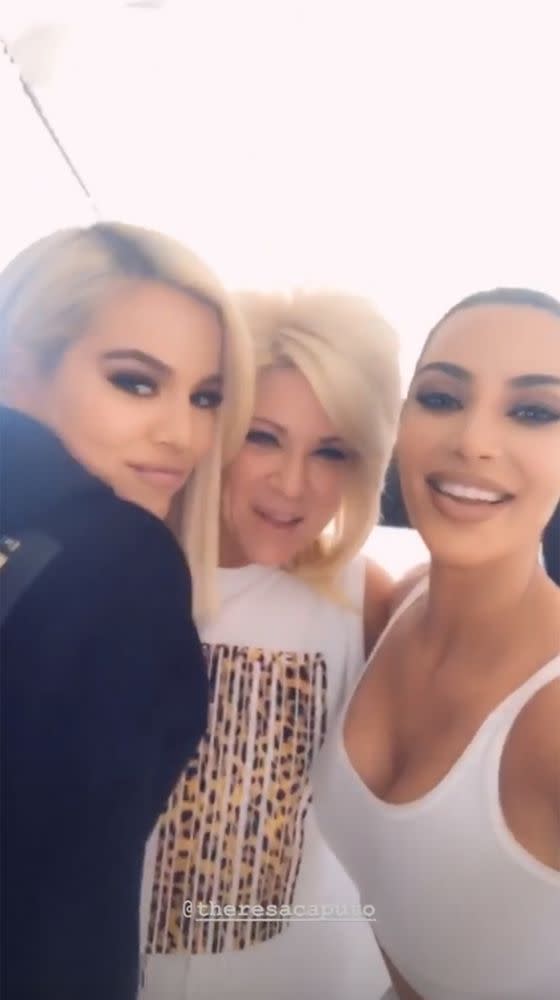 From left: Khloé Kardashian, Theresa Caputo, Kim Kardashian