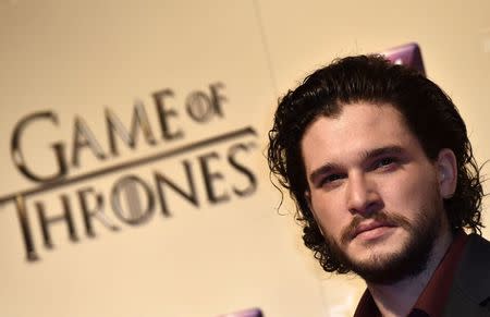 Actor Kit Harrington arrives for the world premiere of the television fantasy drama "Game of Thrones" series 5, at The Tower of London, March 18, 2015. REUTERS/Toby Melville