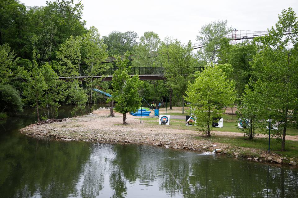 Targets and other facilities at one of the Kanakuk camps.