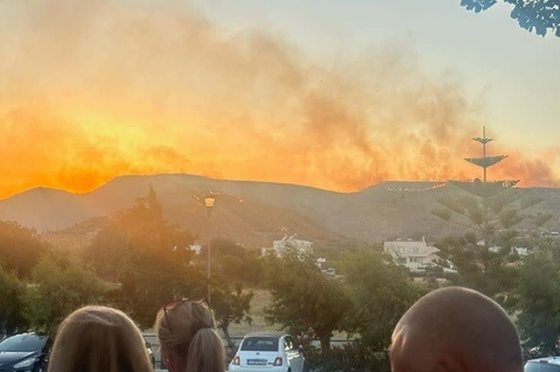 Thousands of people were evacuated to a nearby football stadium as a result of the fire -Credit:UGC