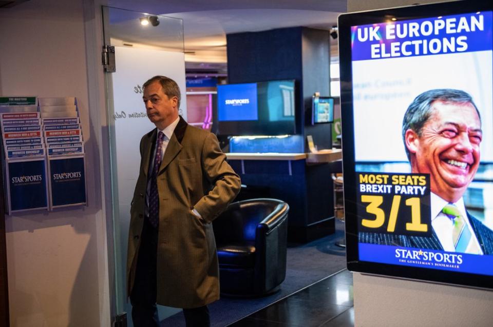 The Brexit Party are on course to win the most seats in the EU elections (Getty)