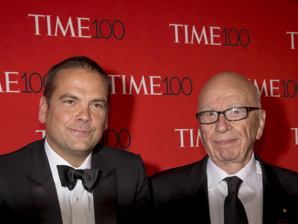 Rupert Murdoch and son Lachlan Murdoch.