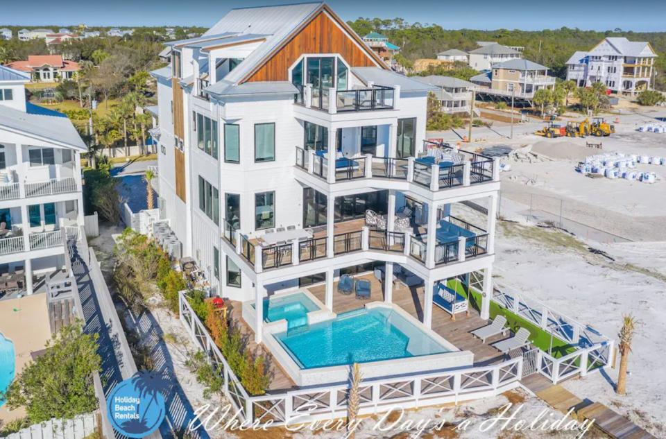 An oceanfront Florida home that sleeps 35 people has been named one of Vrbo’s 2023 Vacation Homes of the Year. “30a My Way,” which is located in Rosemary Beach in the Panhandle, can be rented for around $4,379 a night.