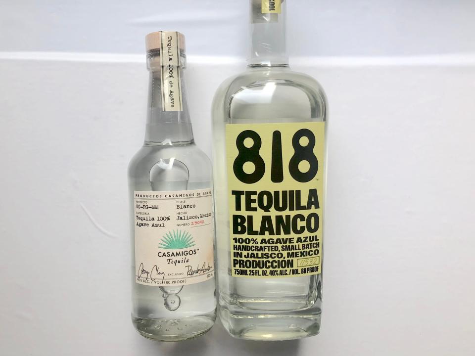 Casamigos and 818 tequila blanco