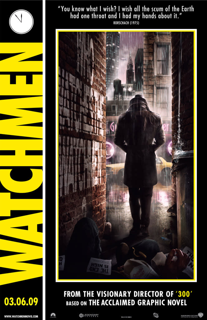 Watchmen Production Stills Poster Warner Bros. 2009