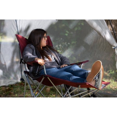 Ozark Trail Compact Folding Reclining Chair with Cup Holders, Red (Walmart / Walmart)