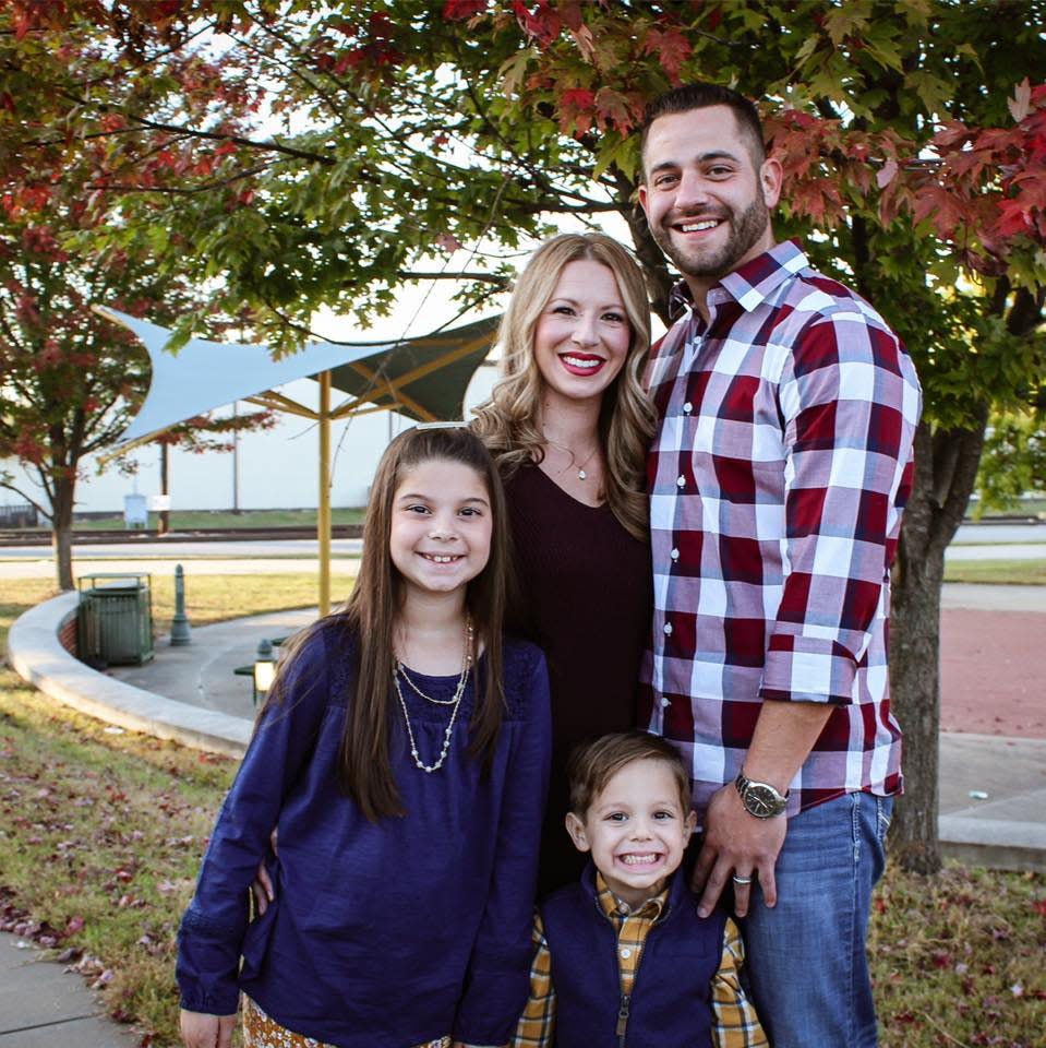 Tara Mendoza and her family.