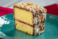 <p><strong>Australia </strong></p> <p>Along with mouth-watering savory options, the festival also offers an array of desserts. Stop by the Australia pavilion to try lamington — a yellow cake with raspberry filling that's dipped in chocolate and covered in coconut shavings. </p>