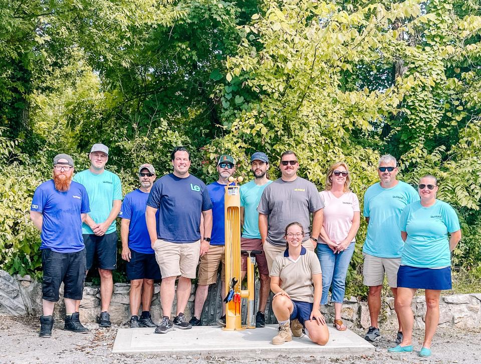 LeMond Bikes supported the installation of the new bike repair stand and attended the celebration at Ijams Nature Center on Aug. 15, 2022.