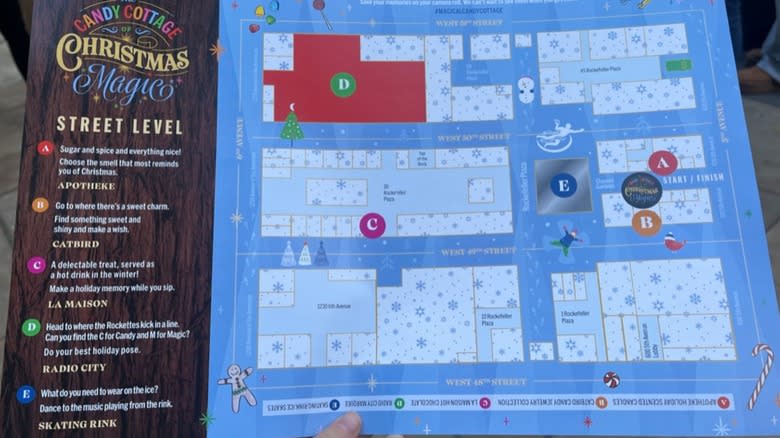 Map of Candy Cottage exhibit